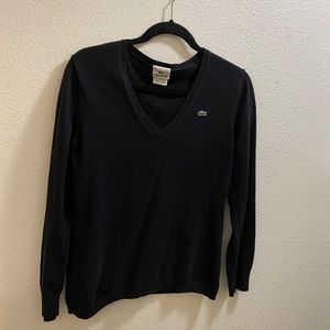 Lacoste V Neck Long Sleeve Sweater